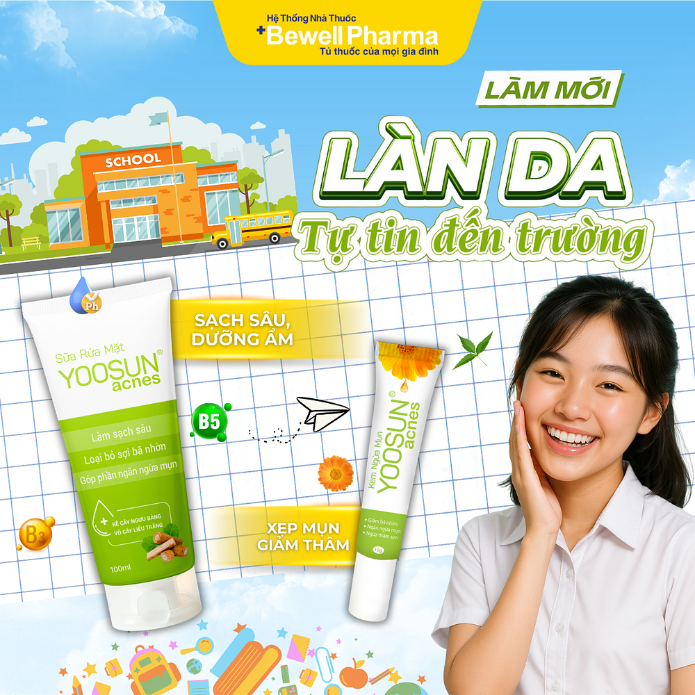 TỰU TRƯỜNG MÀ DA VẪN NHỜN, MỤN VẪN SƯNG?